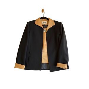 Kasper women’s three-piece black and gold suit set size 2P